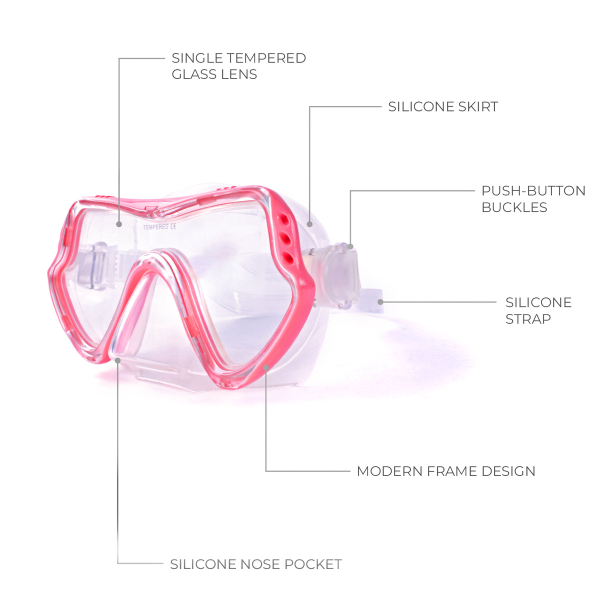 Aquagear M11-S04 Mask & Snorkel Set
