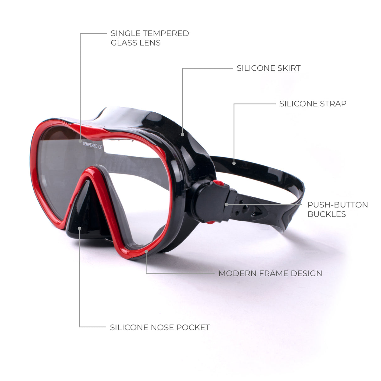 Aquagear M12-S04 Mask & Snorkel Set