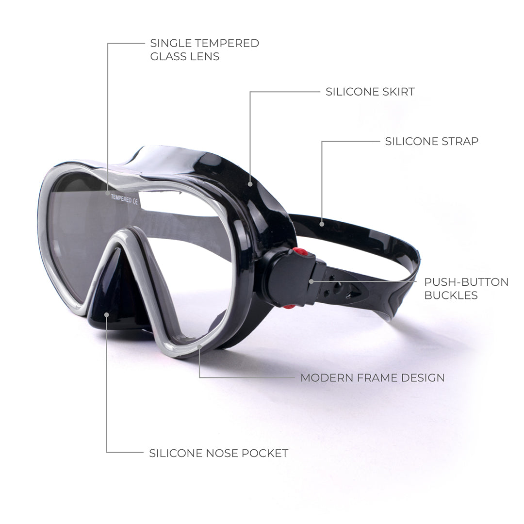 Aquagear M12-S04 Mask & Snorkel Set