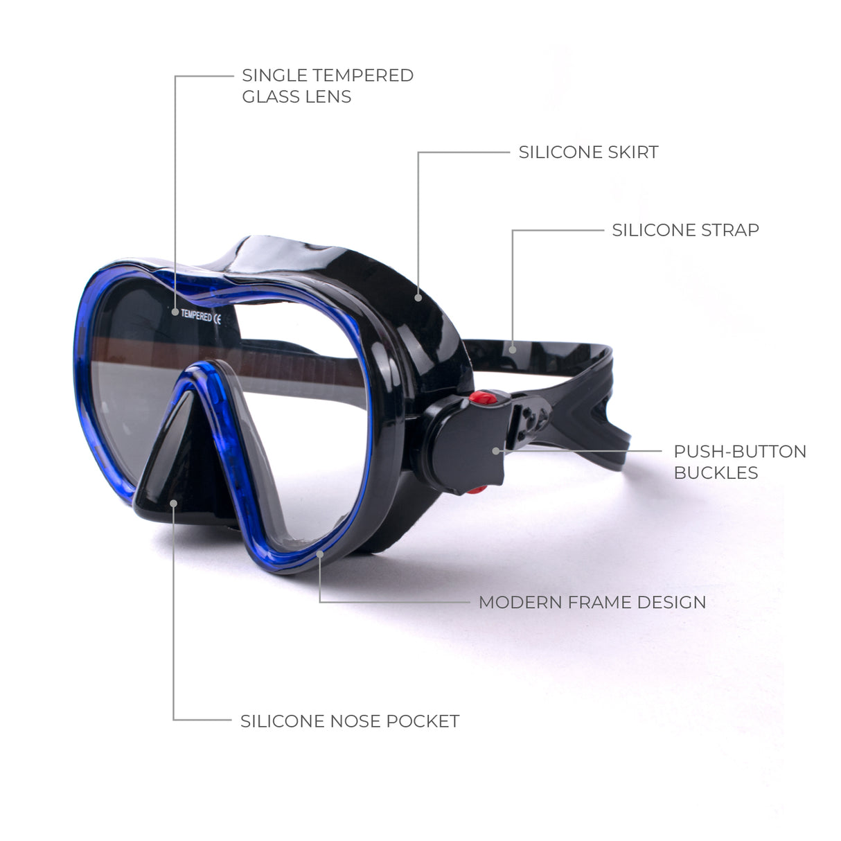 Aquagear M12-S04 Mask & Snorkel Set