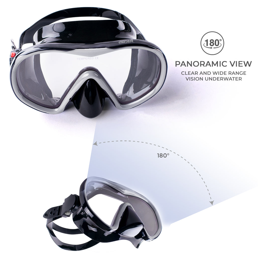 Aquagear M12-S04 Mask & Snorkel Set