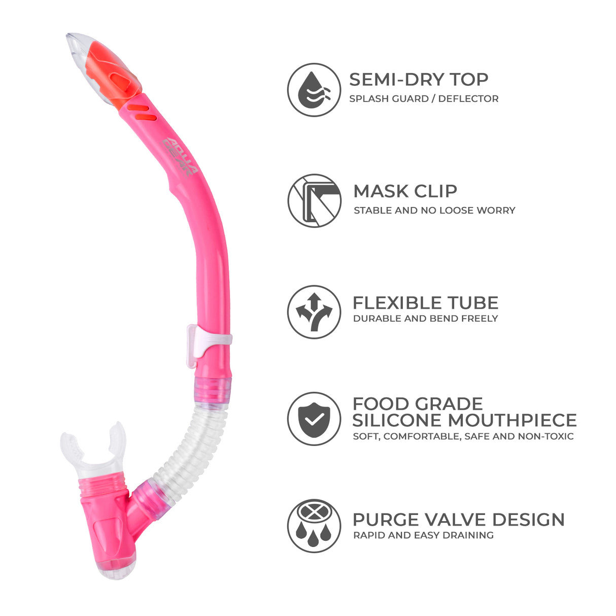 Aquagear M11-S04 Mask & Snorkel Set