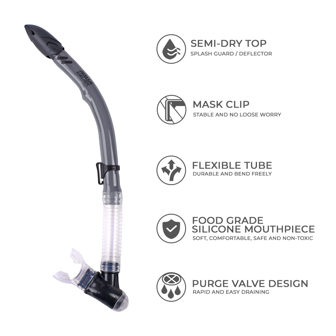 Aquagear M12-S04 Mask & Snorkel Set