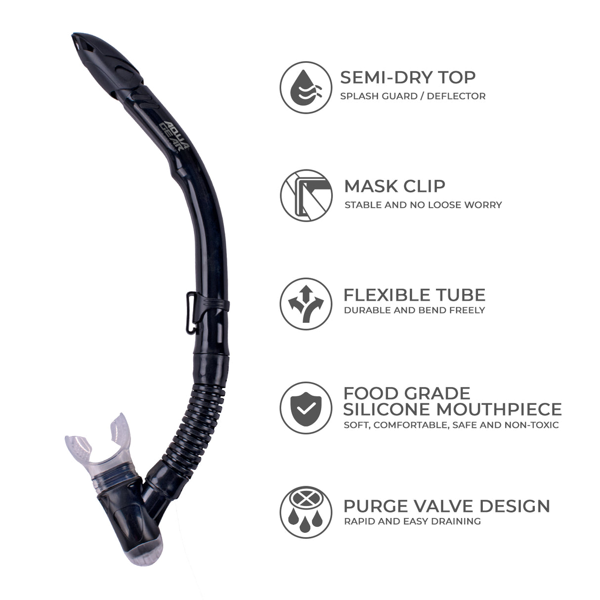 Aquagear M12-S04 Mask & Snorkel Set