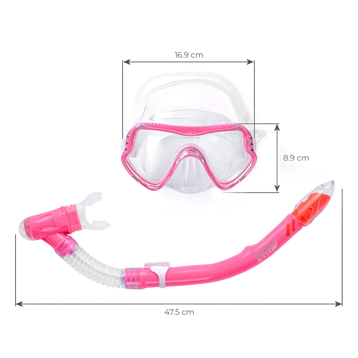 Aquagear M11-S04 Mask & Snorkel Set