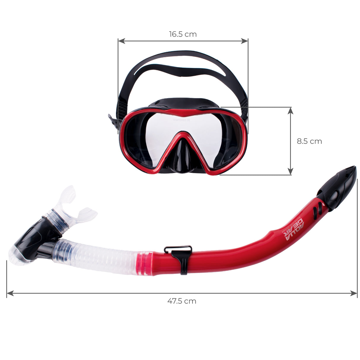Aquagear M12-S04 Mask & Snorkel Set