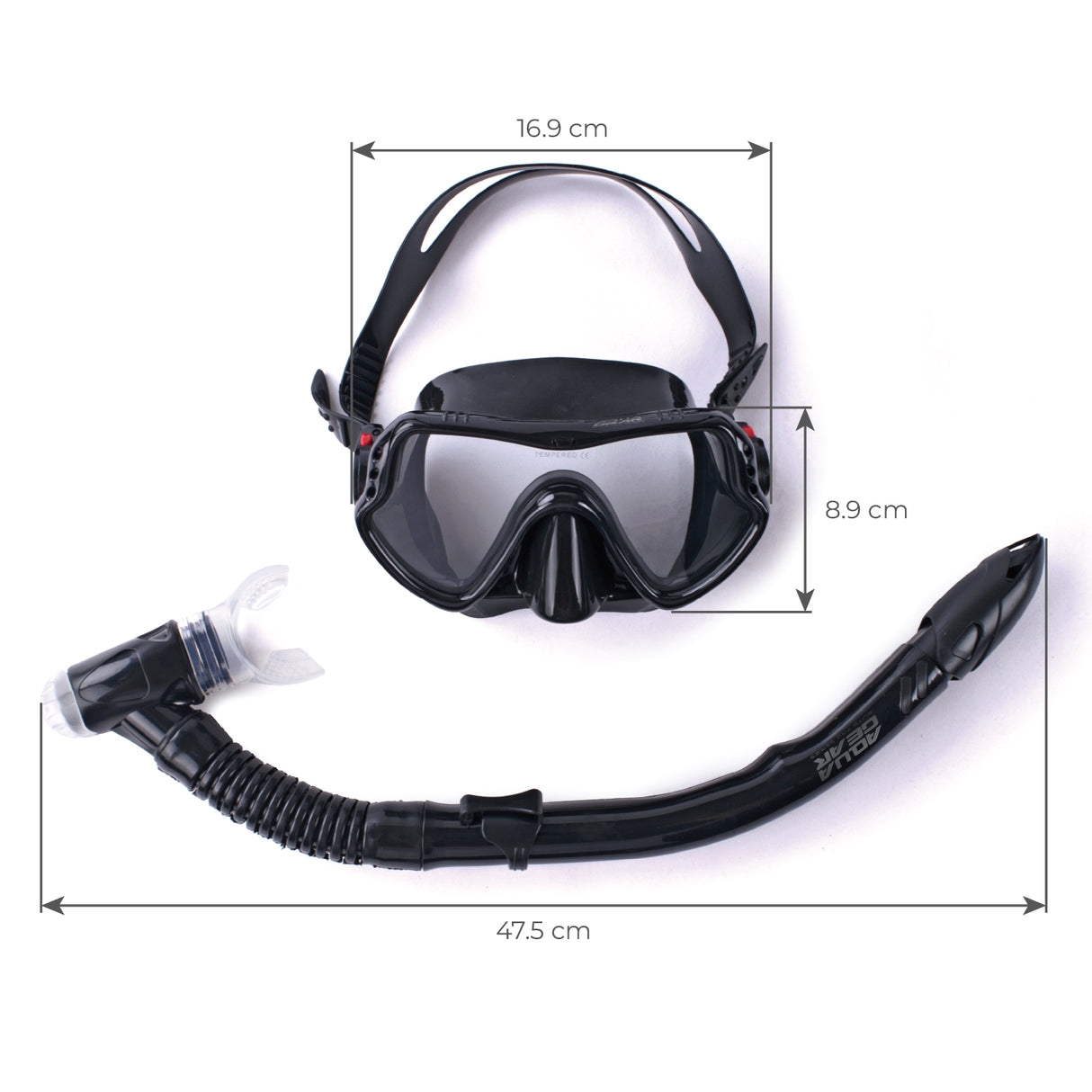 Aquagear M11-S04 Mask & Snorkel Set