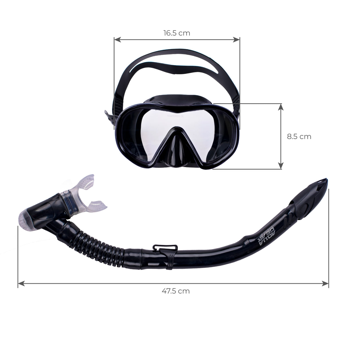 Aquagear M12-S04 Mask & Snorkel Set