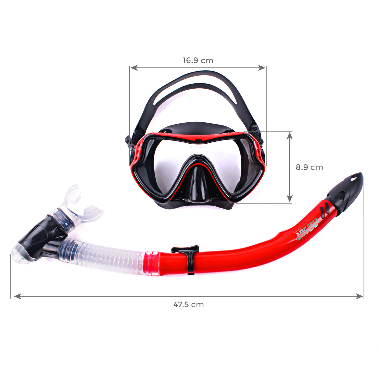 Aquagear M11-S04 Mask & Snorkel Set