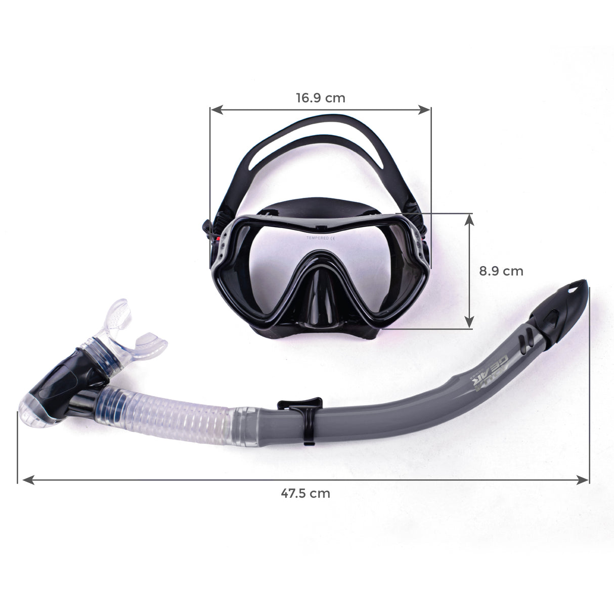 Aquagear M11-S04 Mask & Snorkel Set