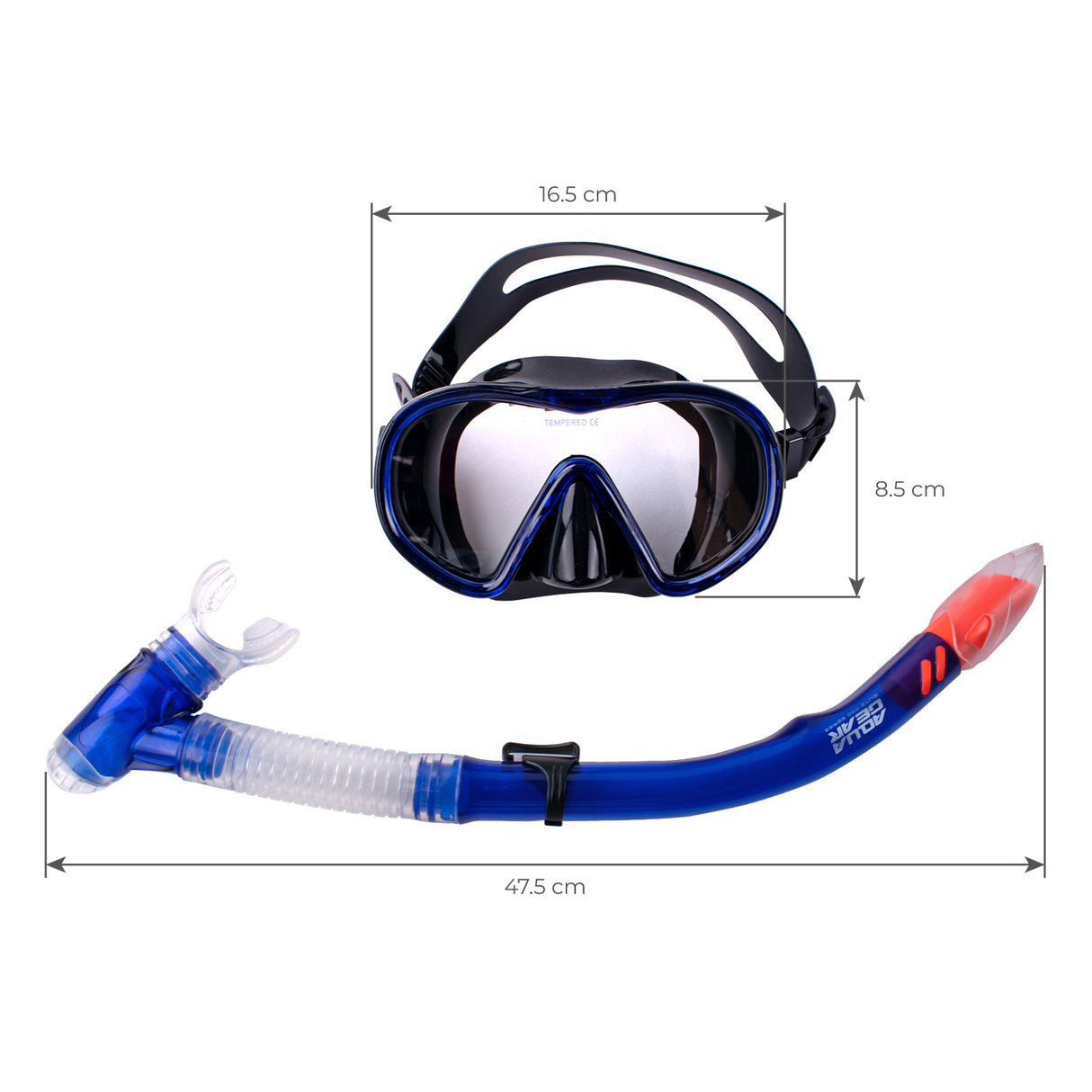 Aquagear M12-S04 Mask & Snorkel Set
