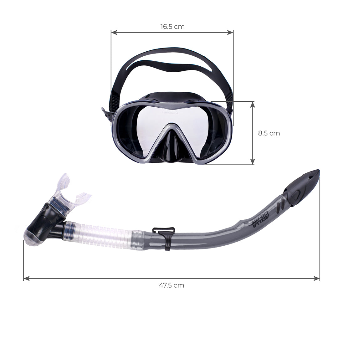 Aquagear M12-S04 Mask & Snorkel Set