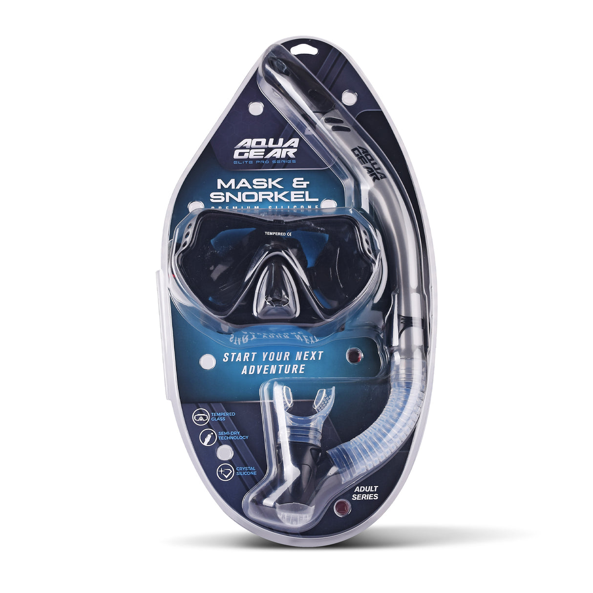Aquagear M11-S04 Mask & Snorkel Set