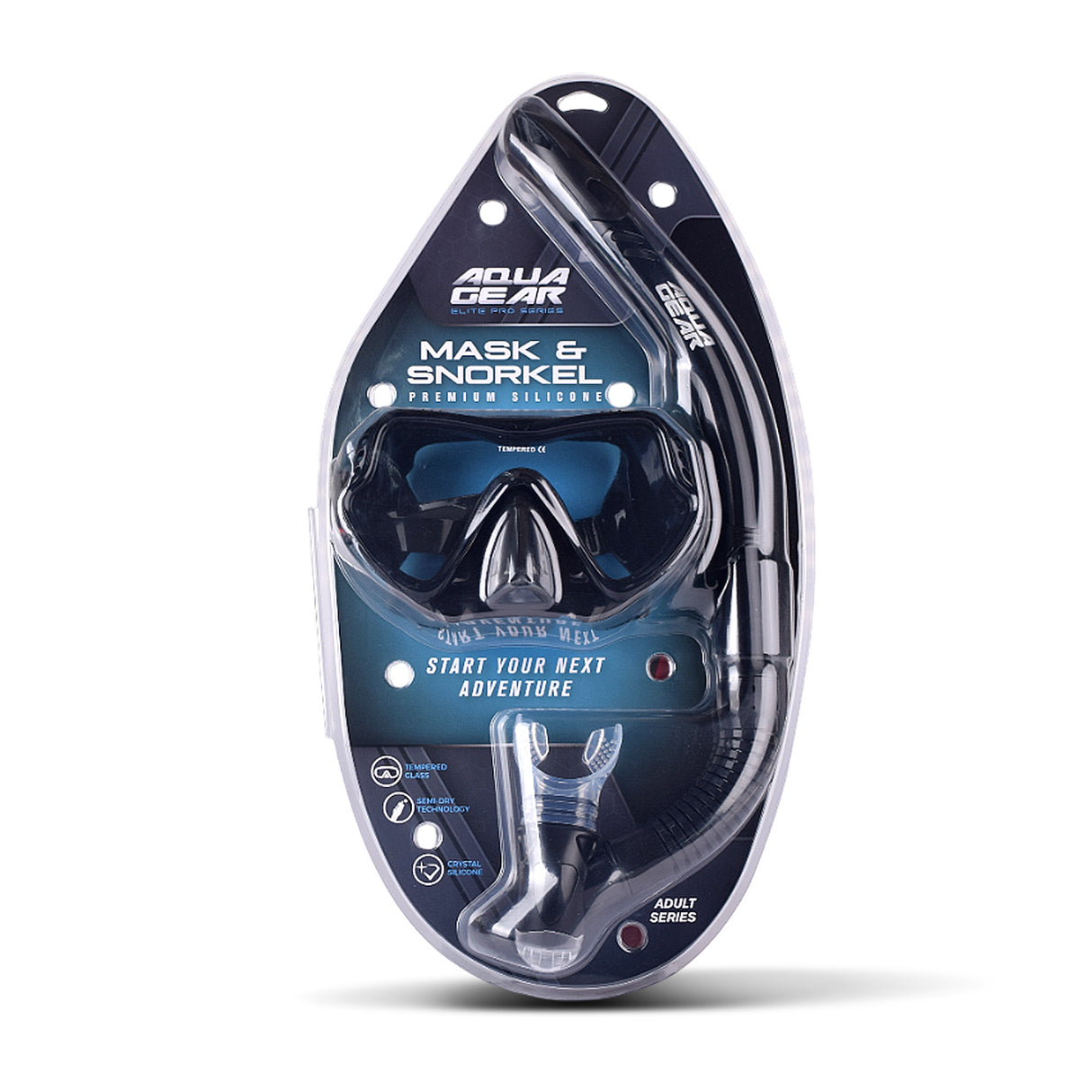 Aquagear M11-S04 Mask & Snorkel Set