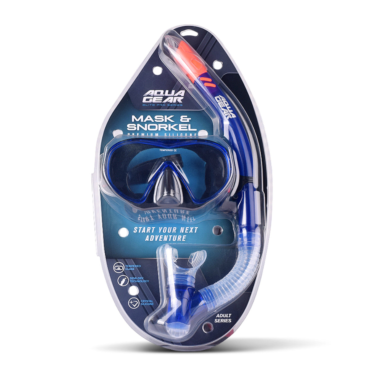 Aquagear M12-S04 Mask & Snorkel Set