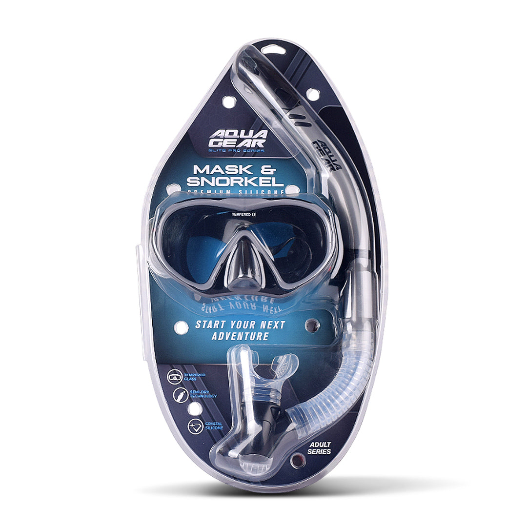 Aquagear M12-S04 Mask & Snorkel Set
