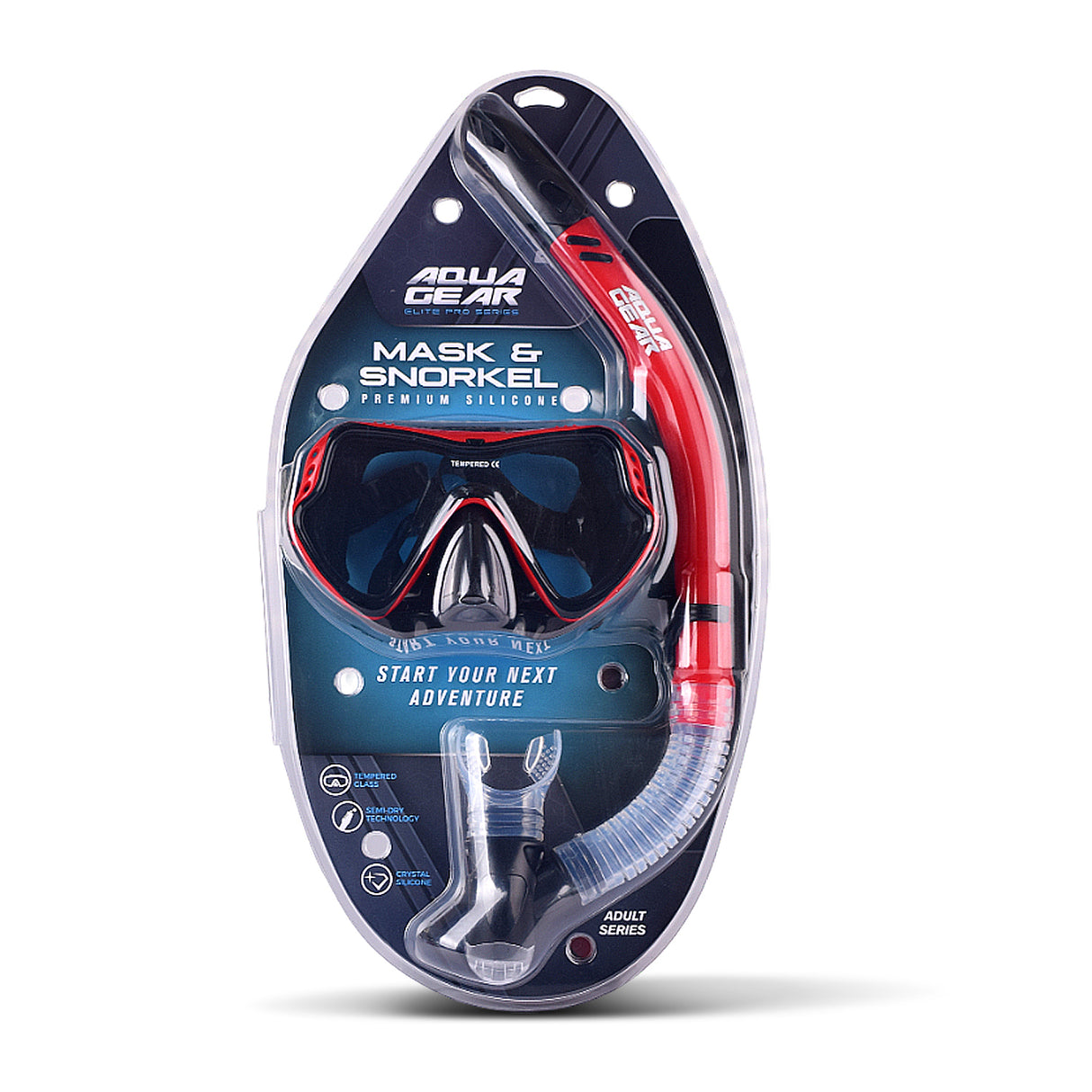 Aquagear M11-S04 Mask & Snorkel Set