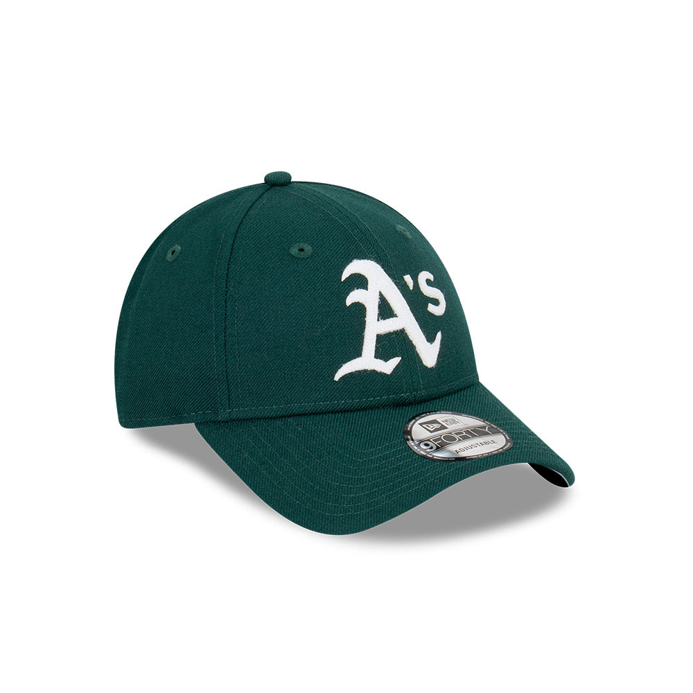 New Era 9FORTY Oakland Athletics Premium Felt Dark Green Adjustable Cap