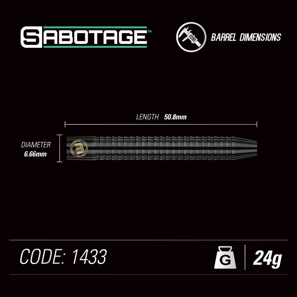 Winmau Sabotage 90% Tungsten Alloy Steeltip Darts