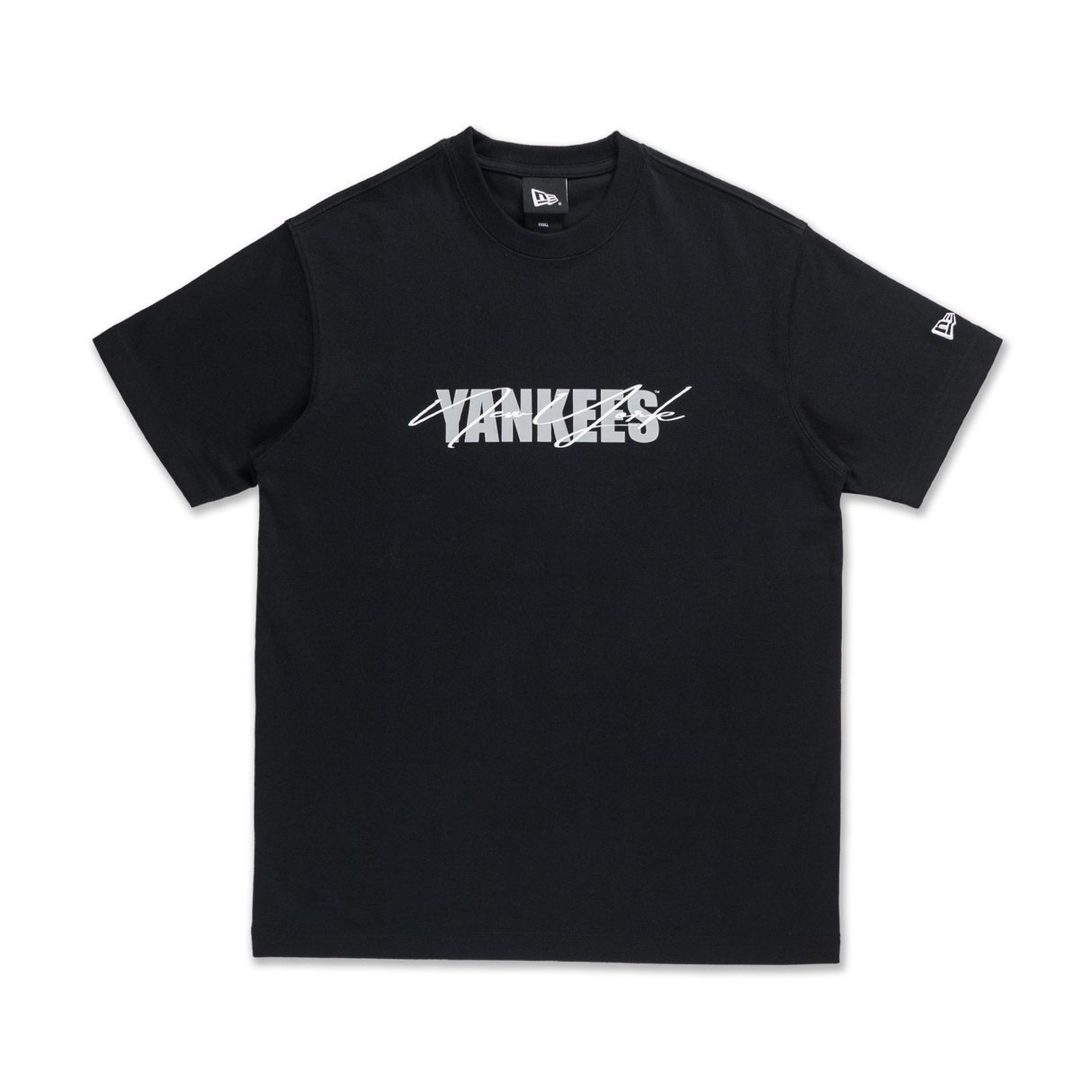 New Era New York Yankees Mix League Script Black Short Sleeve T-Shirt