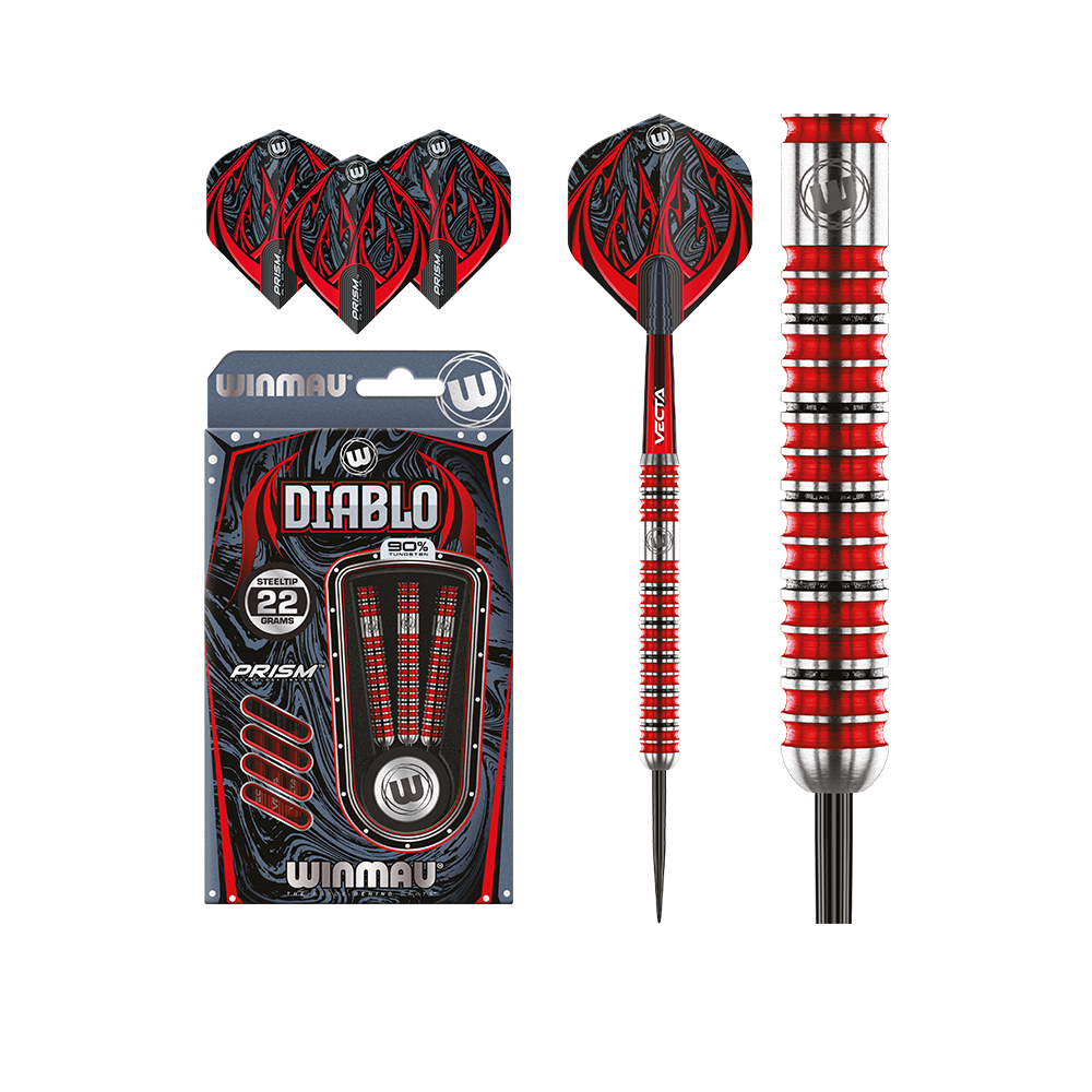 Winmau Diablo Parallel 90% Tungsten Alloy Steeltip Darts