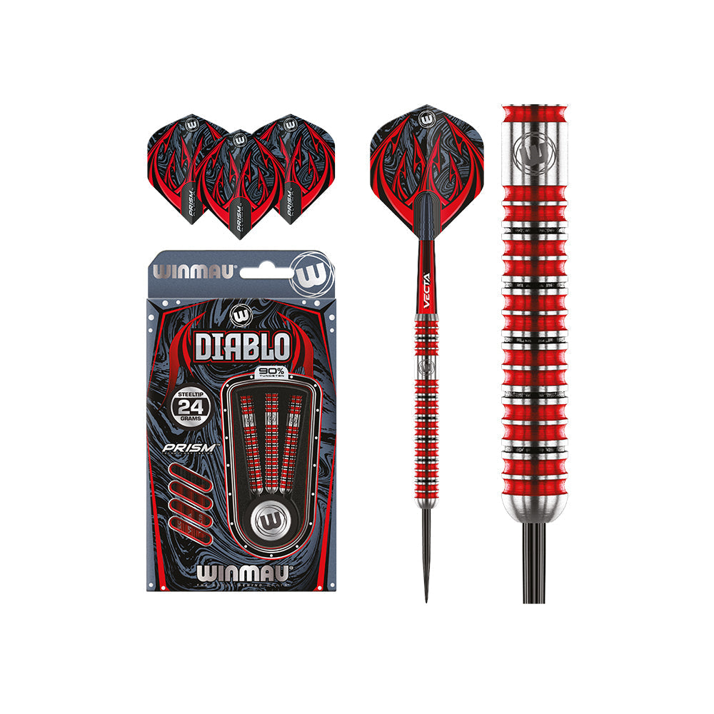 Winmau Diablo Parallel 90% Tungsten Alloy Steeltip Darts