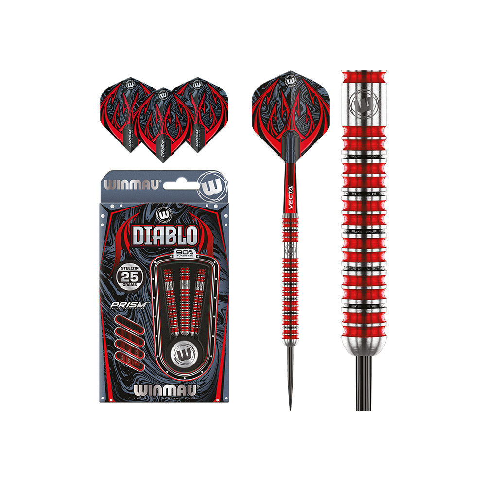 Winmau Diablo Parallel 90% Tungsten Alloy Steeltip Darts