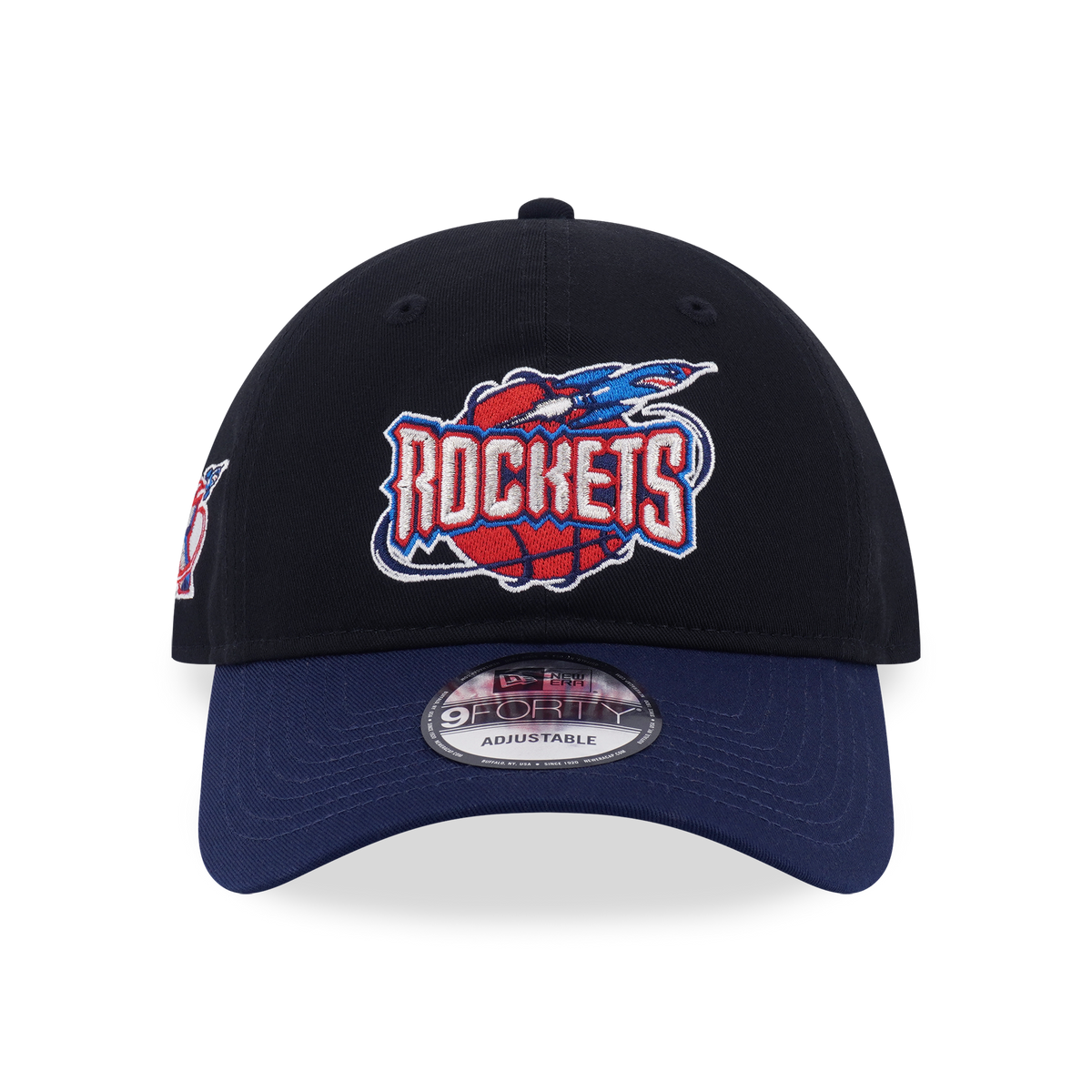 New Era Houston Rockets Hardwood Classics 2026 Black Blue 9FORTY Unstructured Adjustable Cap