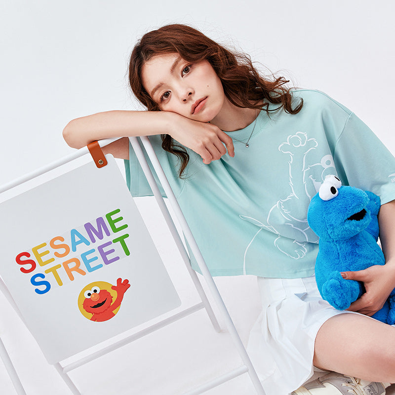 ANTA Women's IP Sesame Street Lifestyle SS Tee Shirt