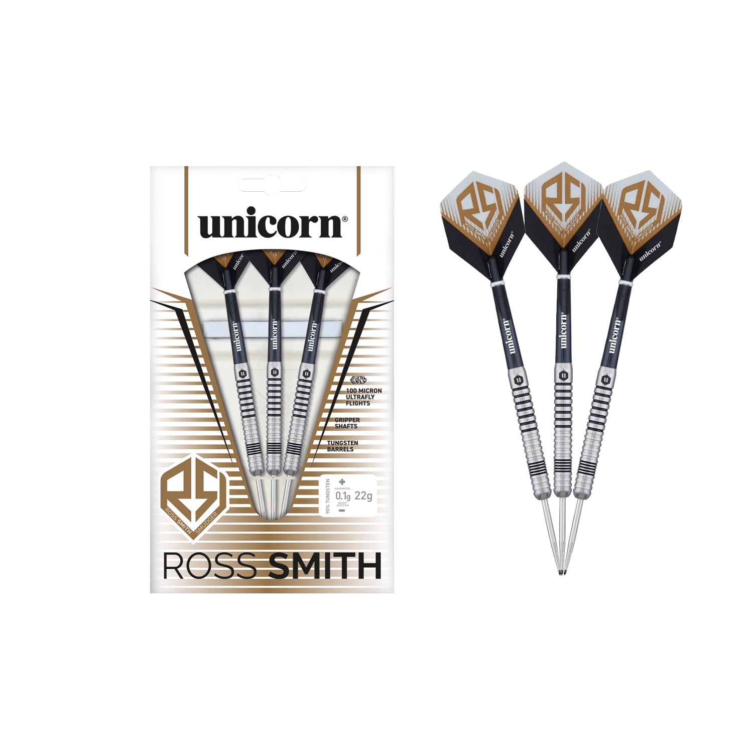 【unicorn】 Ross Smith 22g Unicorn Ross Smith Smudger Tungsten Darts 22 G - Toby's Sports