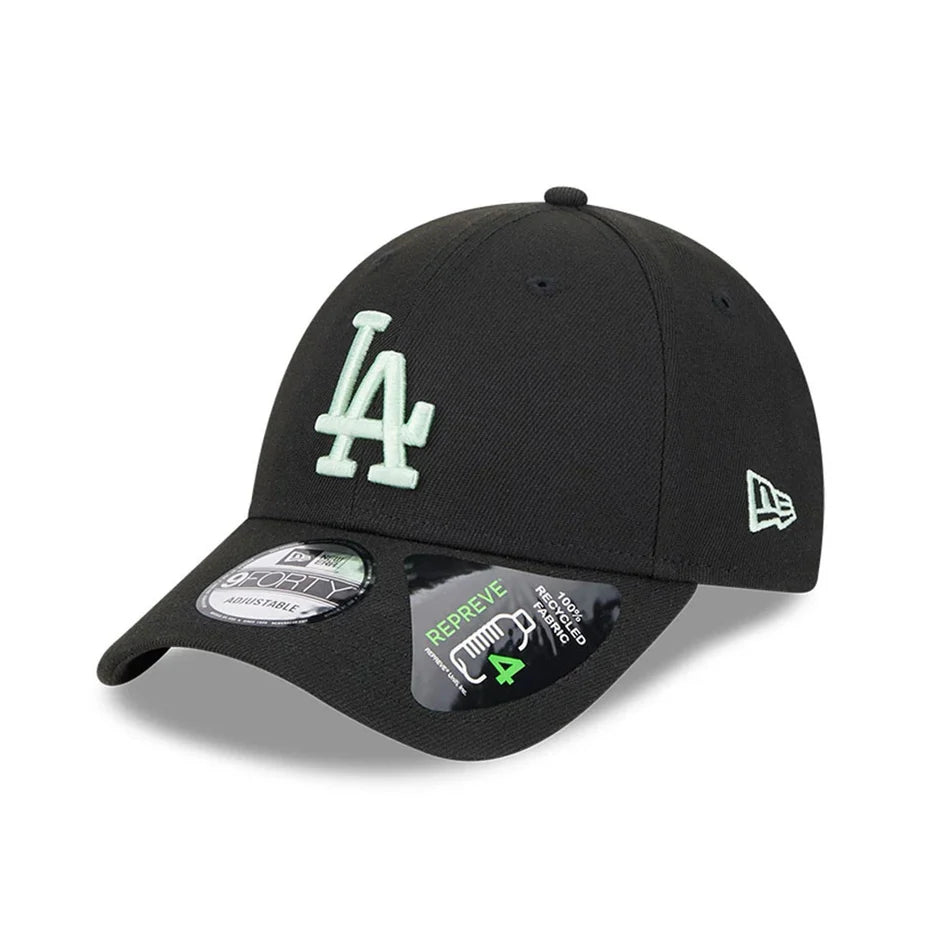 New Era LA Dodgers MLB Repreve® Peppermint Black 9FORTY Adjustable Cap