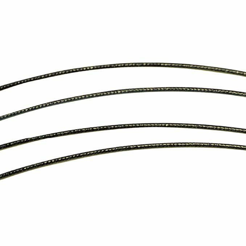 Four black rubber bands on a white background