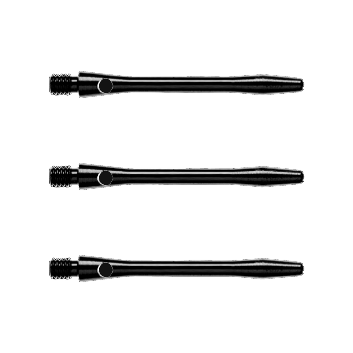 Winmau Anodised Aluminium Short Black Darts Shafts