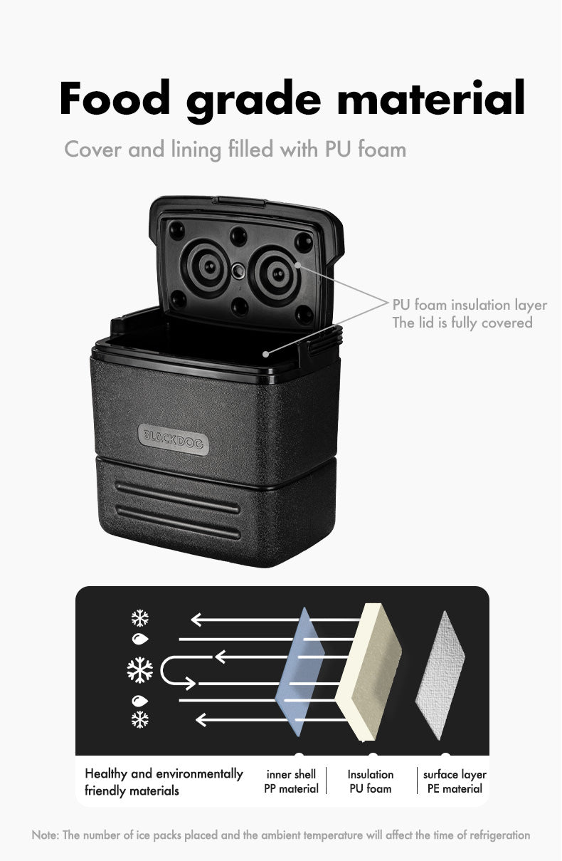Black Dog Plastic Insulated Bucket Cooler Box