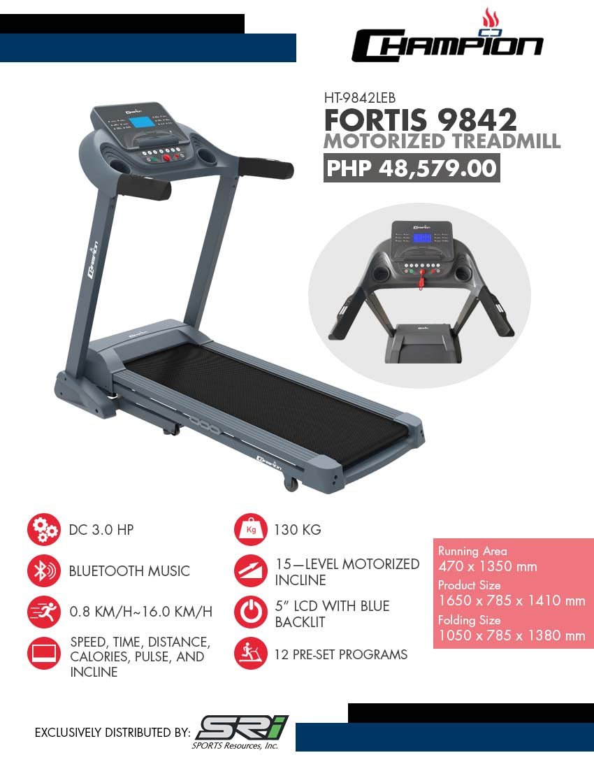 Champion EE Treadmill Motorized Fortis 9842