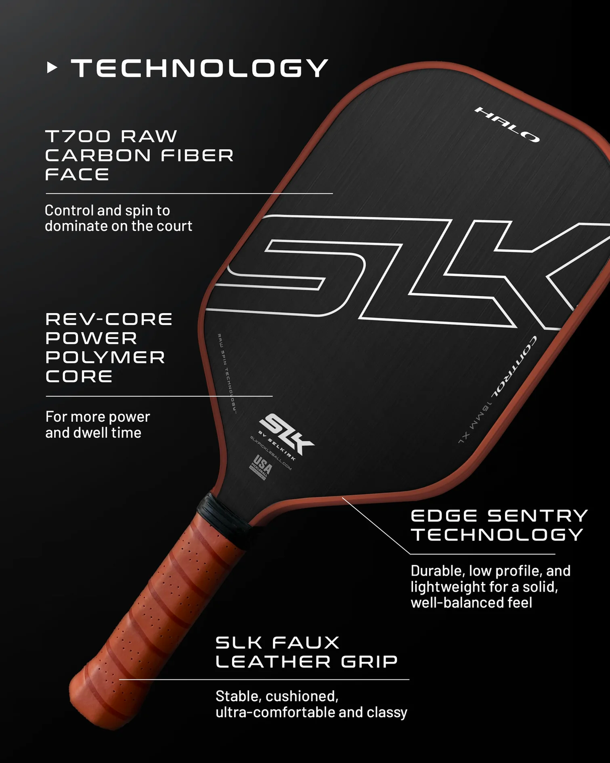 SLK HALO Control XL Pickleball Paddle