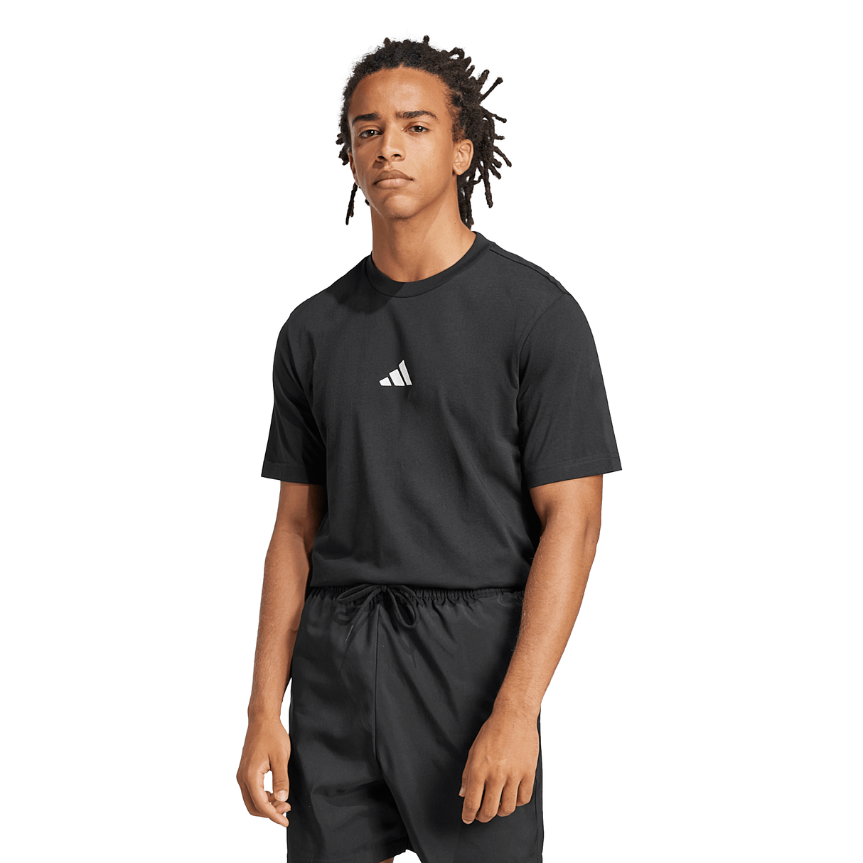 adidas Men's Essentials Small Logo Single Jersey Tee