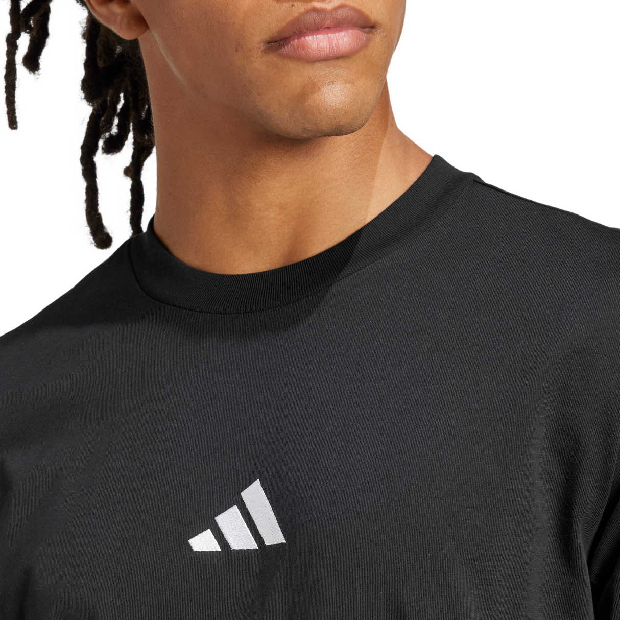 adidas Men's Essentials Small Logo Single Jersey Tee
