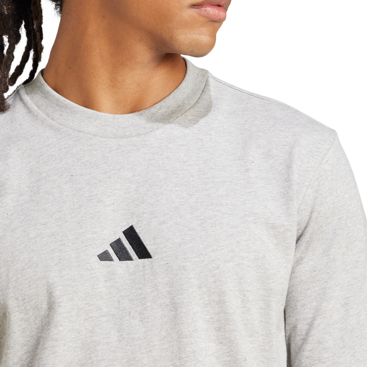 adidas Men's Essentials Small Logo Single Jersey Tee