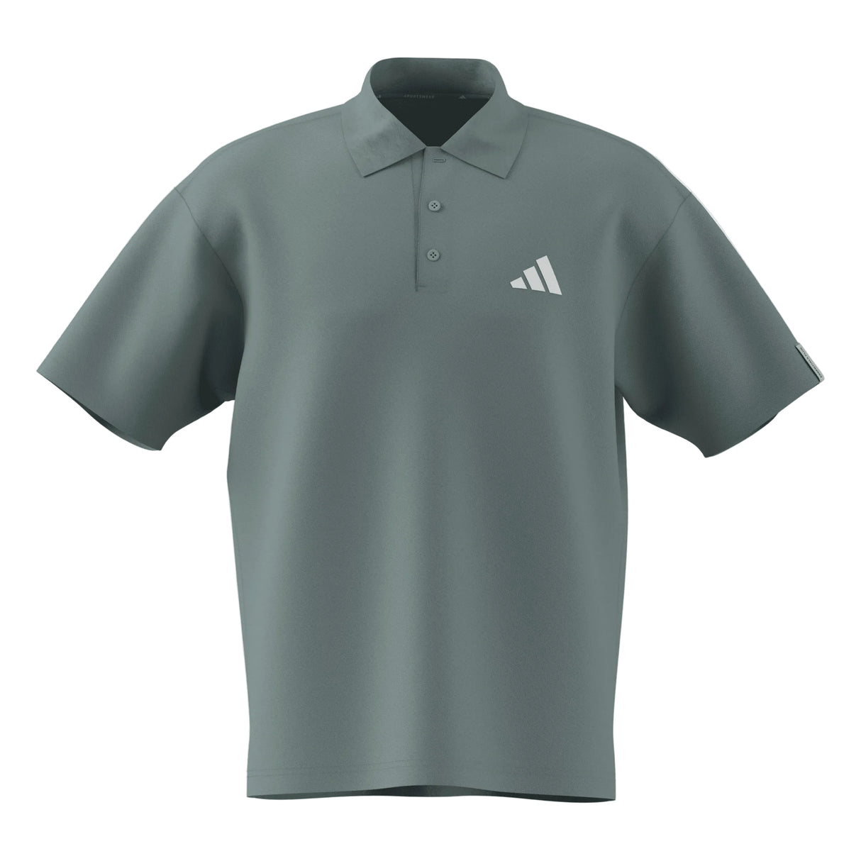 adidas Men's Essentials Plus Loose Fit Small Logo Short Sleeve Polo Shirt