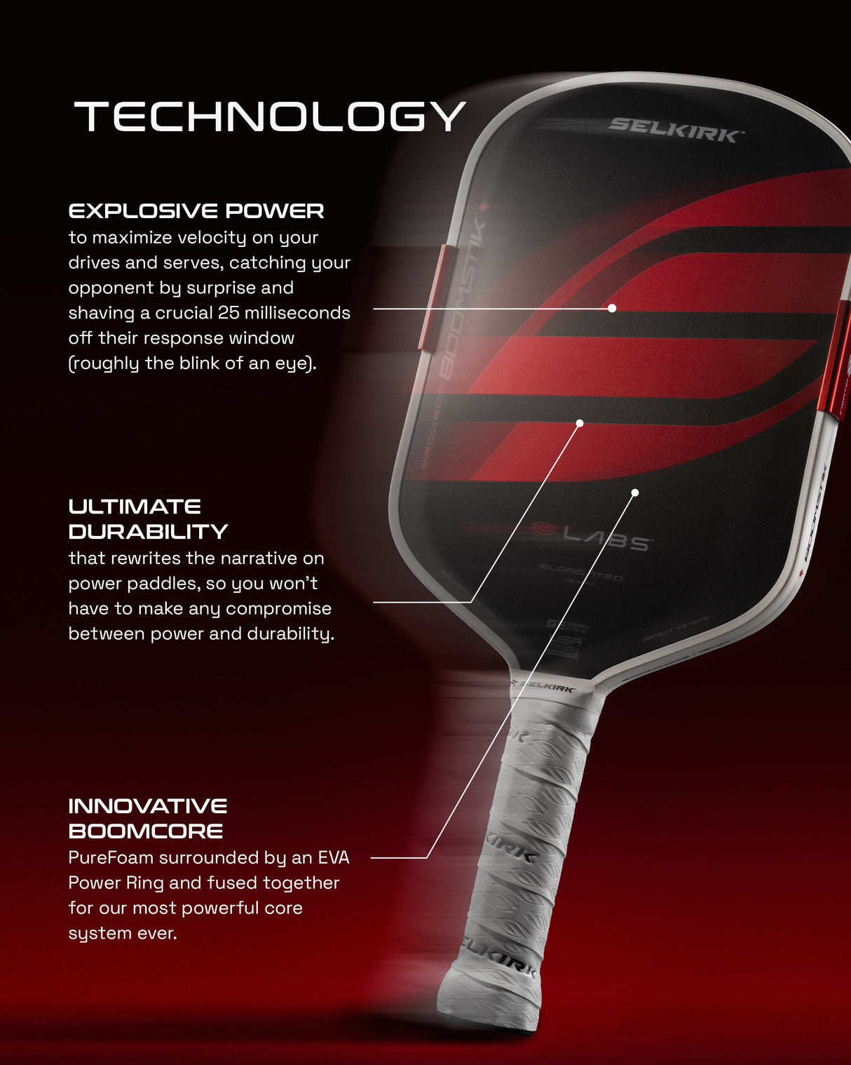 Selkirk LABS Project Boomstik - Widebody Pickleball Paddle