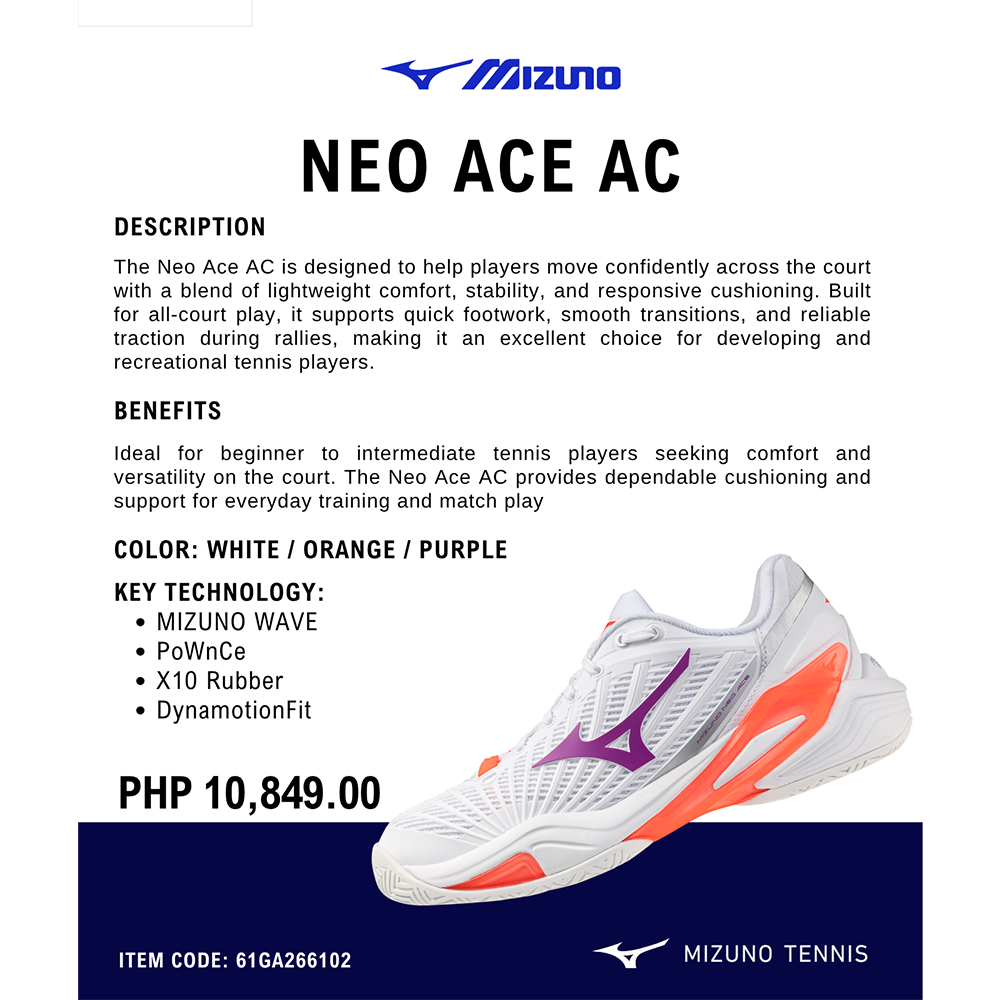 Mizuno Neo Ace AC Tennis Shoe