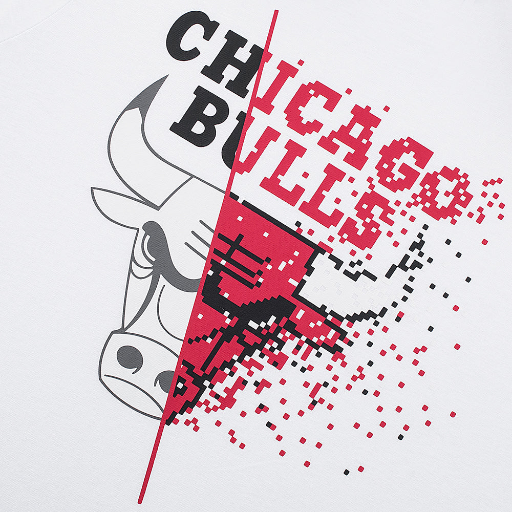 FexPro Men's NBA Embroidered Logo T-Shirt Bulls