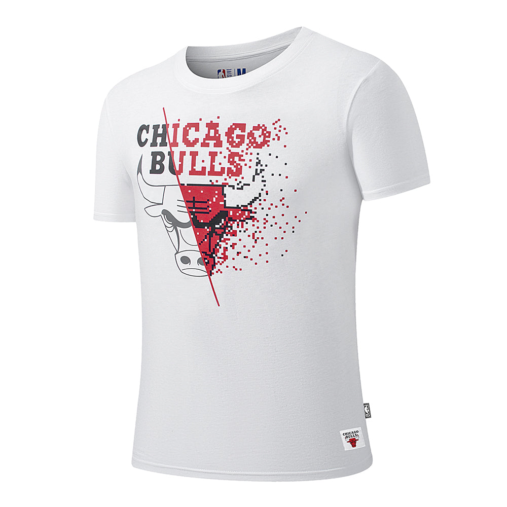 FexPro Men's NBA Embroidered Logo T-Shirt Bulls