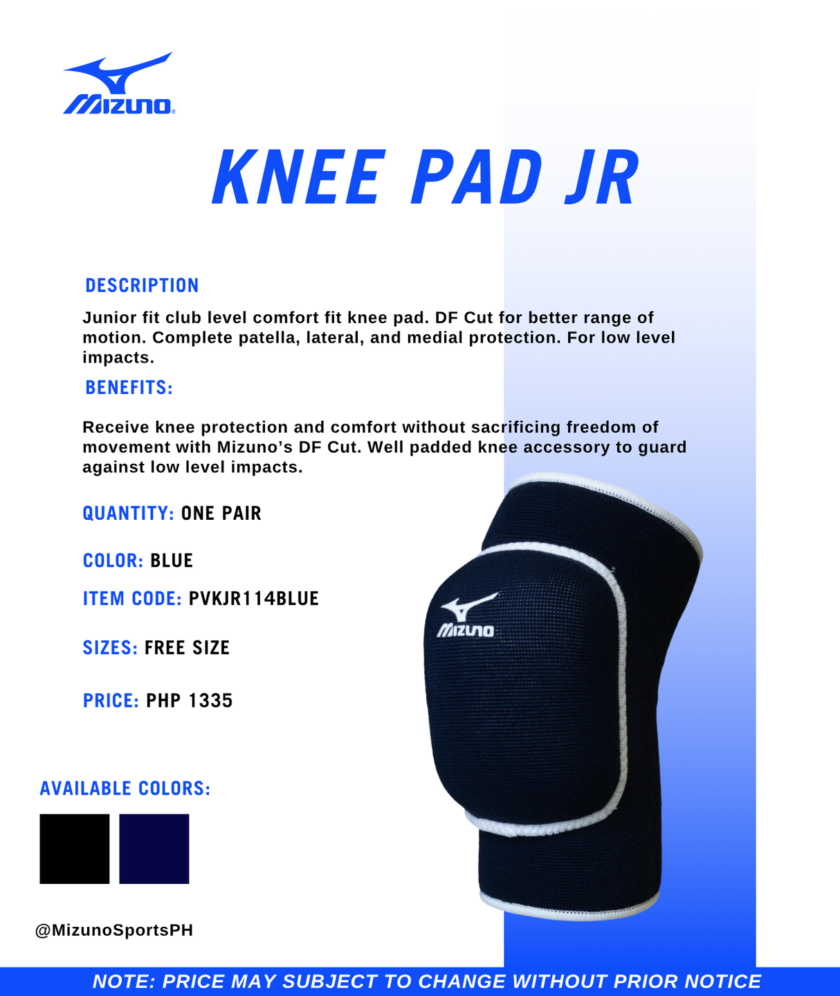 Mizuno Volleyball Knee Pad Jr