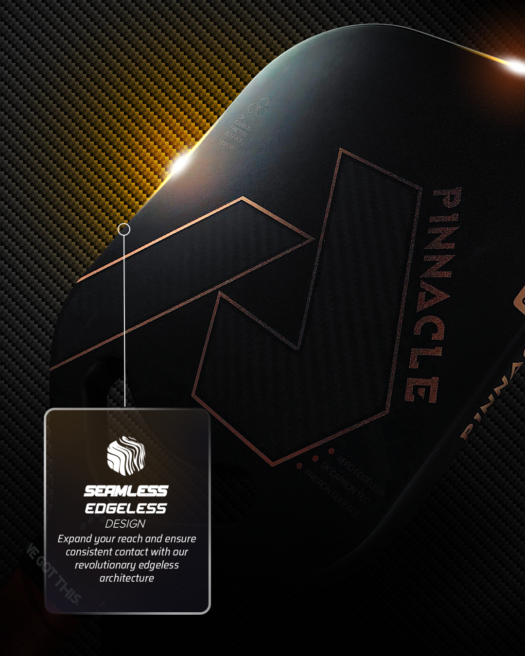 Toby's Pro Pinnacle Edgeless Pickleball Paddle