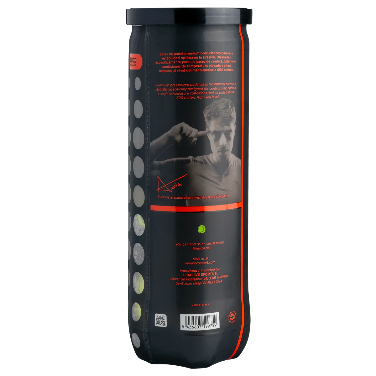 NOX Nerbo Padel Ball (Tube of 3)