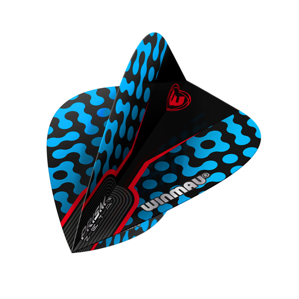 Winmau Prism Zeta Blue, Black & Red Kite Dart Flights