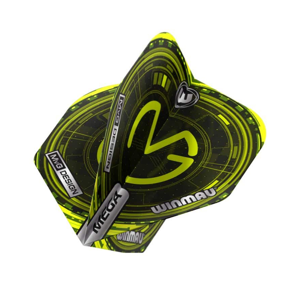 Winmau Mega Standard MVG Logo Tech Green Darts Flights
