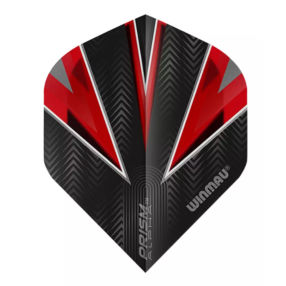 Winmau Prism Alpha Black & Red Darts Flights